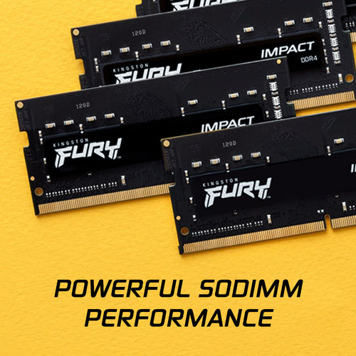 Kingston Technology FURY 64GB 3200MT/s DDR4 CL20 SODIMM (Kit of 2) Impact Kingston Technology FURY 64GB 3200MT/s DDR4 CL20 SODIMM (Kit of 2) Impact